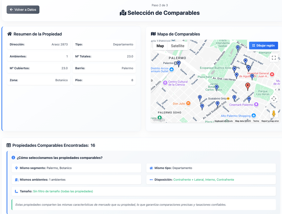 Análisis automático de comparables del mercado inmobiliario con IA